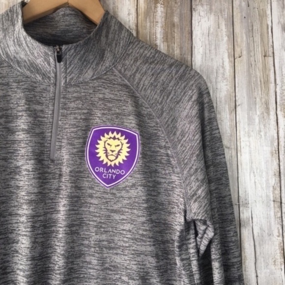 MLS Men’s Orlando City Grey Pull Over Jacket - Picture 3 of 5